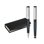 Metal ballpoint & rollerball pens in case main view