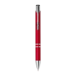 Pen made of plastic in many colours with blue ink, Aster Budget red colour first view