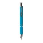 Pen made of plastic in many colours with blue ink, Aster Budget light blue colour first view