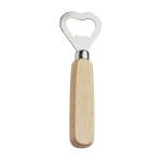 Bottle opener with wooden handle light wood colour