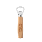 Bottle opener with wooden handle main view