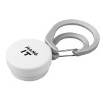 Carabiner hook to attach items to the suitcase white colour image with logo