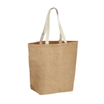 Jute bag with laminated interior, 360 g/m2, Jute Plus natural colour