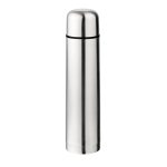 Bright-coloured large stainless steel thermos, 1 L silver colour