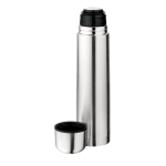 Bright-coloured large stainless steel thermos, 1 L silver colour third view