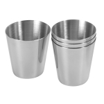 Stainless steel shot cup set with 4 cups, 25 ml, Snaps silver colour fifth view