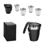 Stainless steel shot cup set with 4 cups, 25 ml, Snaps various colours