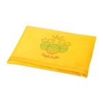 Foldable shopping bag made of 190T polyester, Duet yellow colour image with logo 4