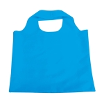 Foldable shopping bag made of 190T polyester, Duet light blue colour first view