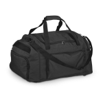 300D polyester sports bag with adjustable shoulder strap black colour