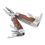 Multi-function tool, stainless steel dark wood colour third view