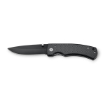 Stainless steel and metal pocket knife with lock and clip black colour