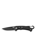 Steel and metal pocket knife with lock and carabiner main view