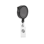 Badge holder with extendable metal clip black colour