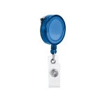 Badge holder with extendable metal clip blue colour