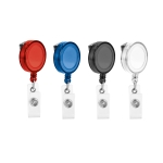 Badge holder with extendable metal clip various colours