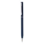 Rotatable metal ballpoint pen with blue ink blue colour second view