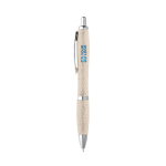 Wheat straw ballpoint pen in different colours, blue ink main view