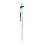 ABS pen with clip in assorted colours, blue ink blue colour image with logo