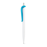 ABS pen with clip in assorted colours, blue ink light blue colour second view