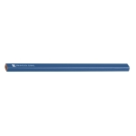 Wooden carpenter's pencil for the construction industry blue colour image with logo