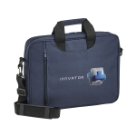 Conference bag, shoulder strap, main compartment blue colour image with logo