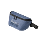 Bum bag made of 600D HD with zipped main compartment blue colour image with logo 4