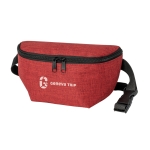 Bum bag made of 600D HD with zipped main compartment red colour image with logo