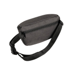 Bum bag made of 600D HD with zipped main compartment dark grey colour fourth view