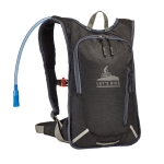 Sports backpack & drinking tube for drinks on the go, H2O grey colour image with logo