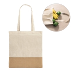 Tote bag with imitation jute details, 160 g/m2, Natural various colours