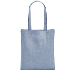 Recycled cotton bag, 140 g/m2, Reciclo blue colour first view