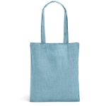 Recycled cotton bag, 140 g/m2, Reciclo light blue colour