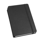 Lined faux leather notebook & ballpoint pen holder, A5, Edgewise black colour