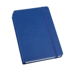 Lined faux leather notebook & ballpoint pen holder, A5, Edgewise blue colour