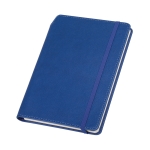 Lined faux leather notebook & ballpoint pen holder, A5, Edgewise blue colour