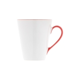 White ceramic mug with coloured interior, 320 ml, Royal red colour first view