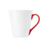 White ceramic mug with coloured interior, 320 ml, Royal red colour