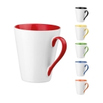 White ceramic mug with coloured interior, 320 ml, Royal various colours