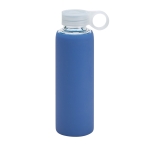 Sports bottle with screw cap from PP, 380 ml, Crystal Ring blue colour