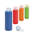 Sports bottle with screw cap from PP, 380 ml, Crystal Ring various colours