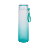 Matte gradient bottle, silicone loop, 470 ml turquoise colour