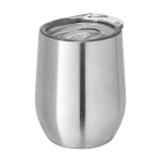 Stainless steel insulated mug with a shiny finish, 400 ml matt silver colour