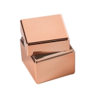 Lip balm in metal cube-shaped container, SPF 15 champagne colour fourth view