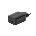 USB adapter for charging with USB 2.0 input black colour