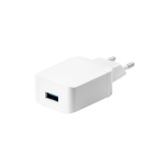 USB adapter for charging with USB 2.0 input white colour