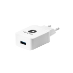 USB adapter for charging with USB 2.0 input white colour image with logo