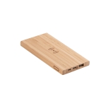 Wireless power in bamboo as a sustainable gift, 5000 mAh natural colour