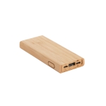 Power bank bamboo housing, eco-friendly, 5000 mAh natural colour