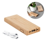 Power bank bamboo housing, eco-friendly, 5000 mAh various colours